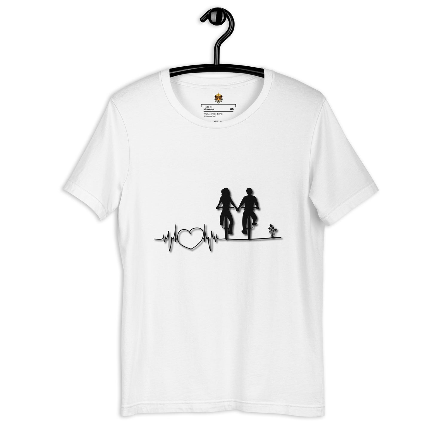 Riding Bikes Holding Hands